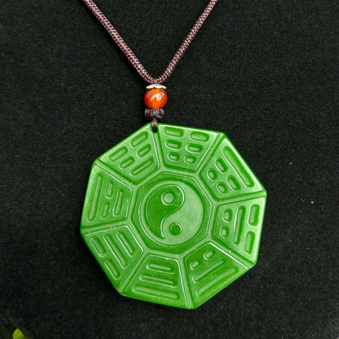 Yin-Yang Jade Stone Adjustable Necklace