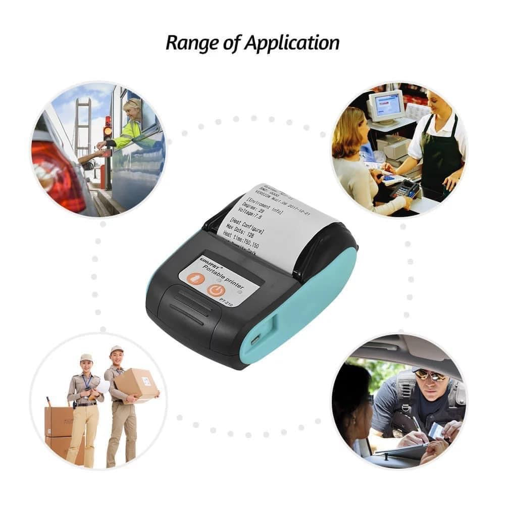 Mini 58mm Printer Portable Thermal Bluetooth Receipt Printer (+1 Free Paper Roll)