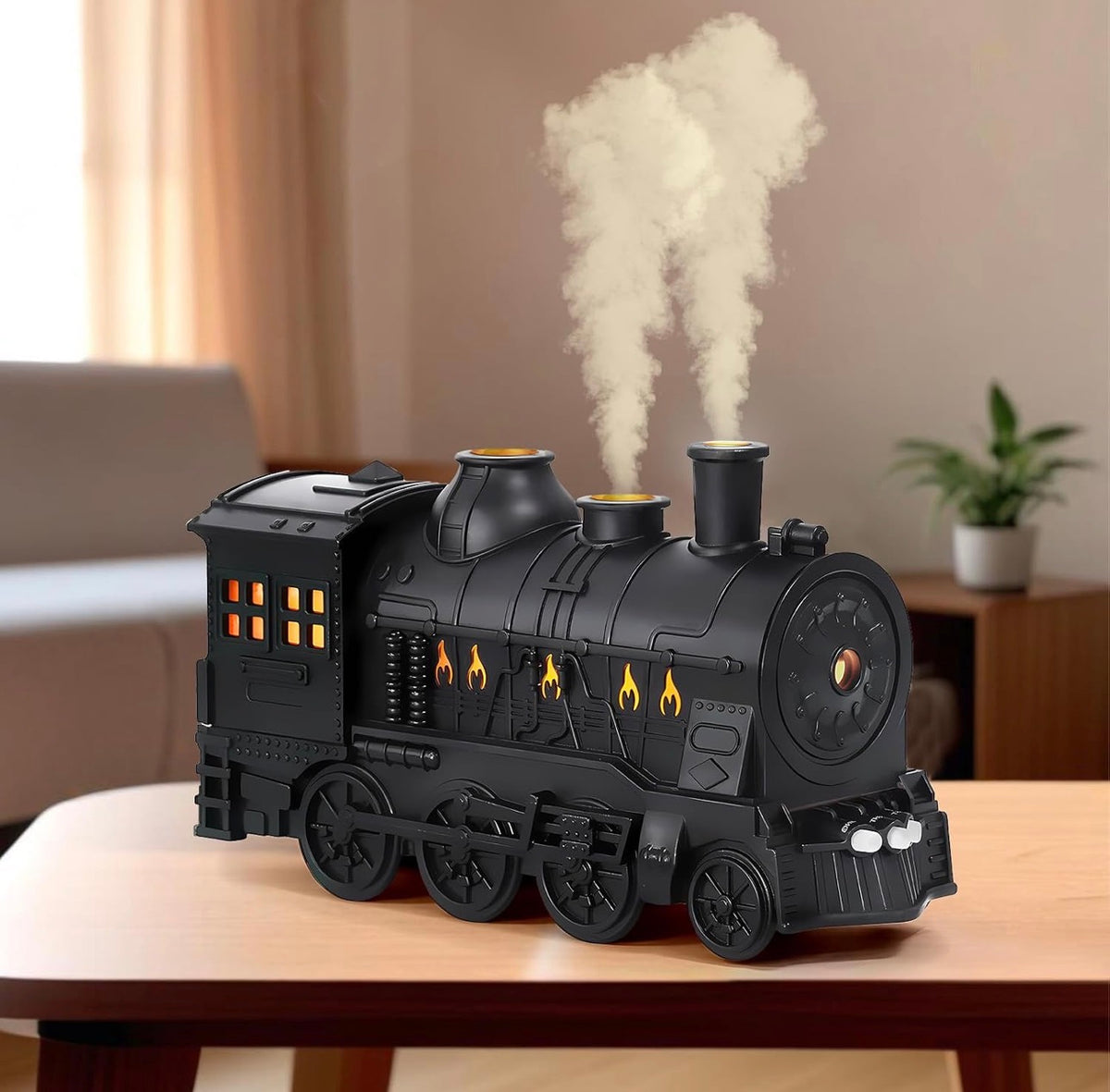 Train-Shaped 300 mL Humidifier & Essential Oil Diffuser with Remote