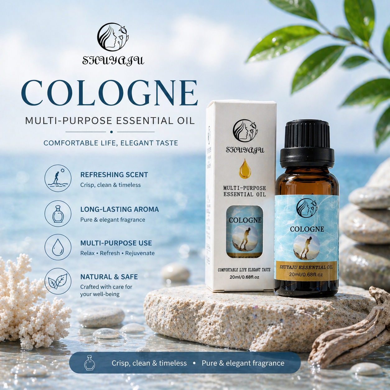 Premium Aromatherapy Multi-Purpose Essential Oil - Long Lasting Fragrance (20ml)