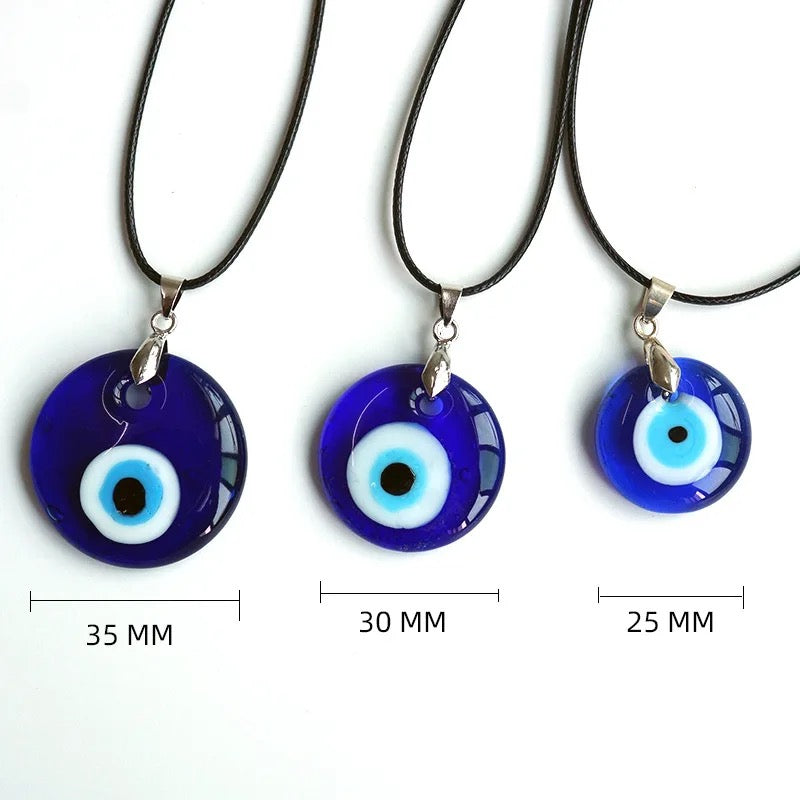 Evil Eye Glass Necklace