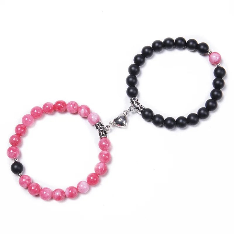 Natural Stone Distance Magnetic Bracelets (8MM) - Relationship/ Friendship