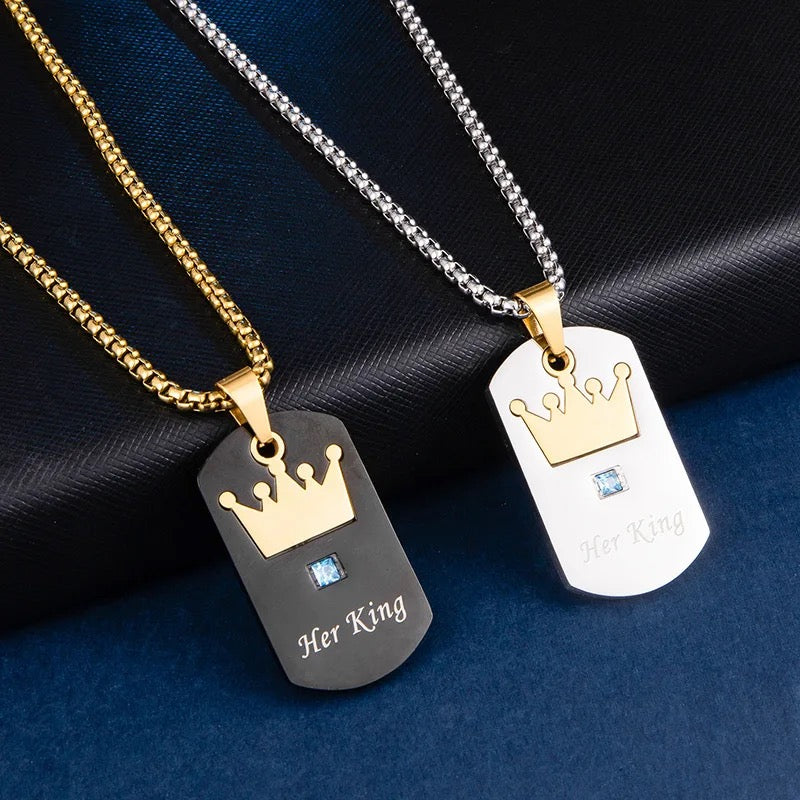 “Her King” Dog Tags- Gift for Men