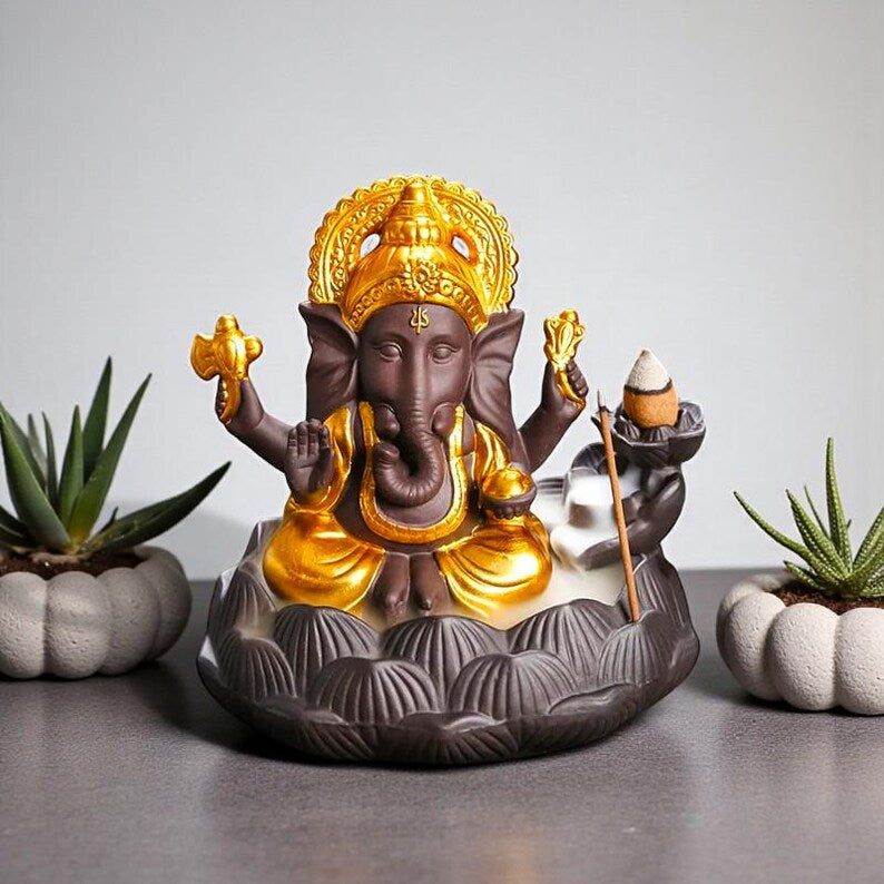 Lord Ganesh Back Flow Incense Holder