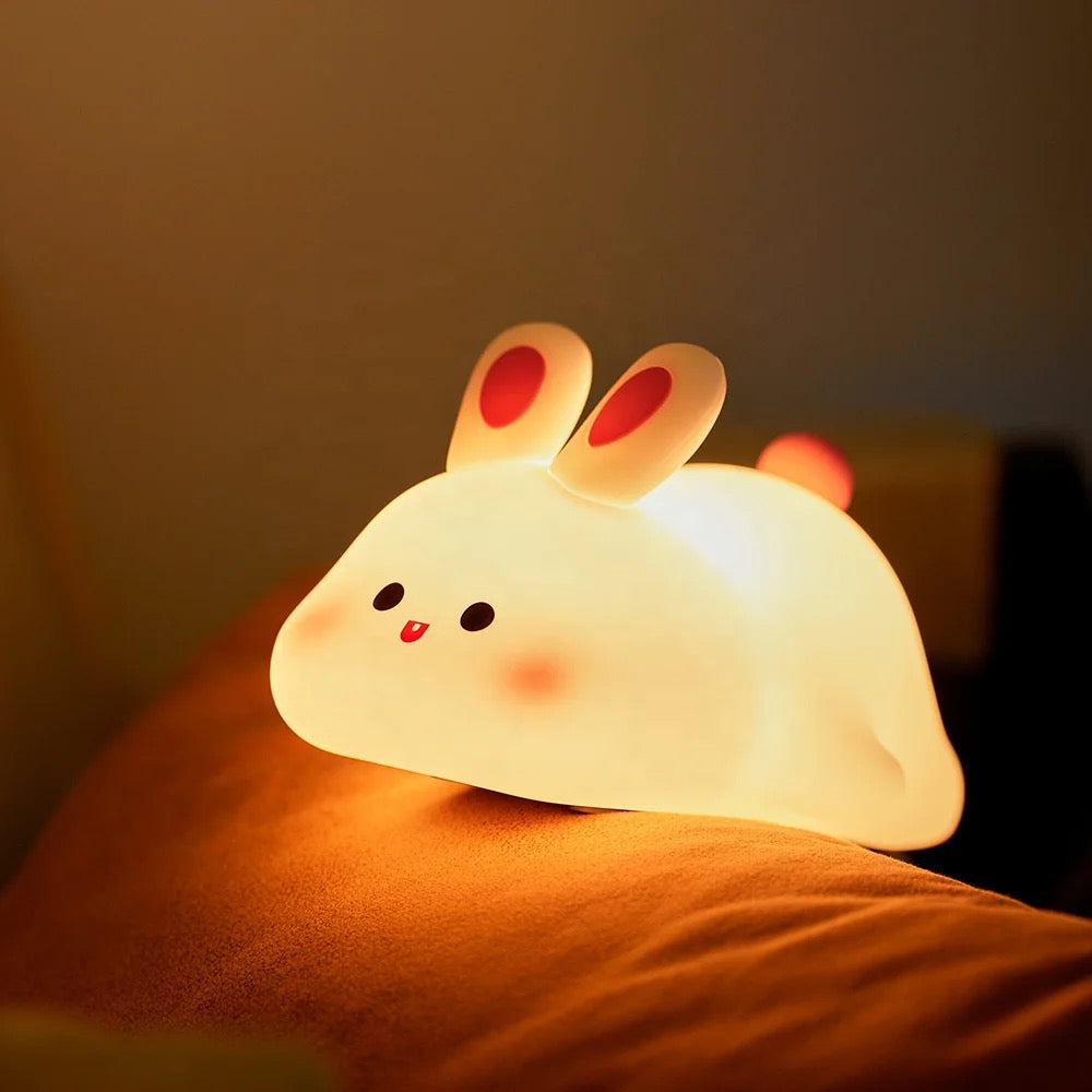 Adorable Squishy Silicone Animal Night Light (Rabbit)