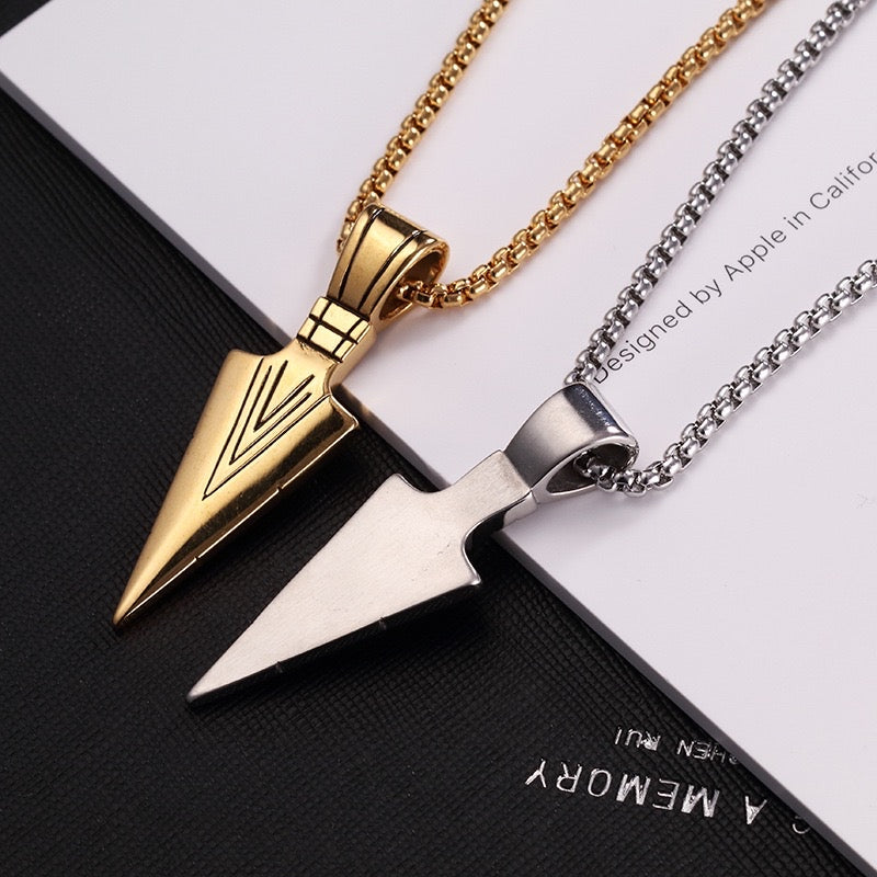 Stainless Steel Arrow Head Necklace