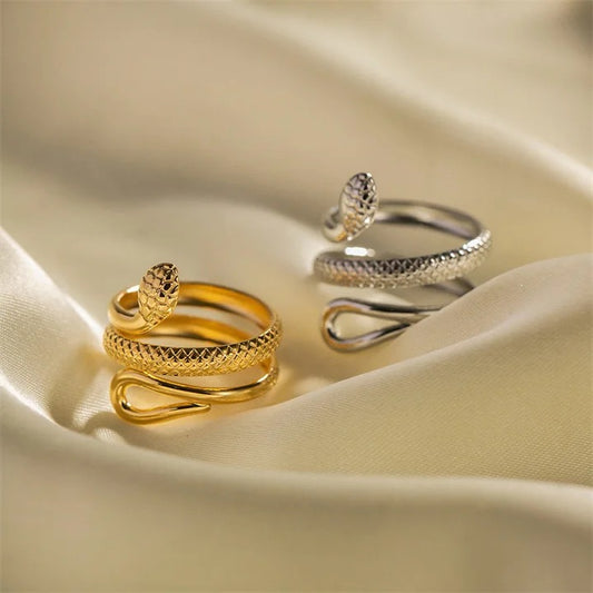 Stainless Steel Adjustable Snake Ring