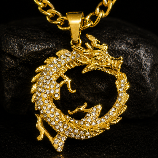Stainless Steel Dragon Zircon Chains