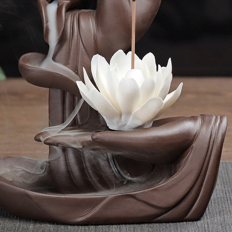 Buddha Vitarka Incense Holder + 10 Free Back-flow Incense