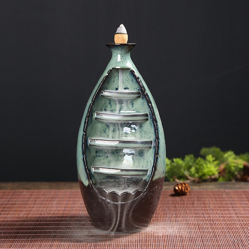 Back-Flow Incense Holder + 10 Free Incense Cones