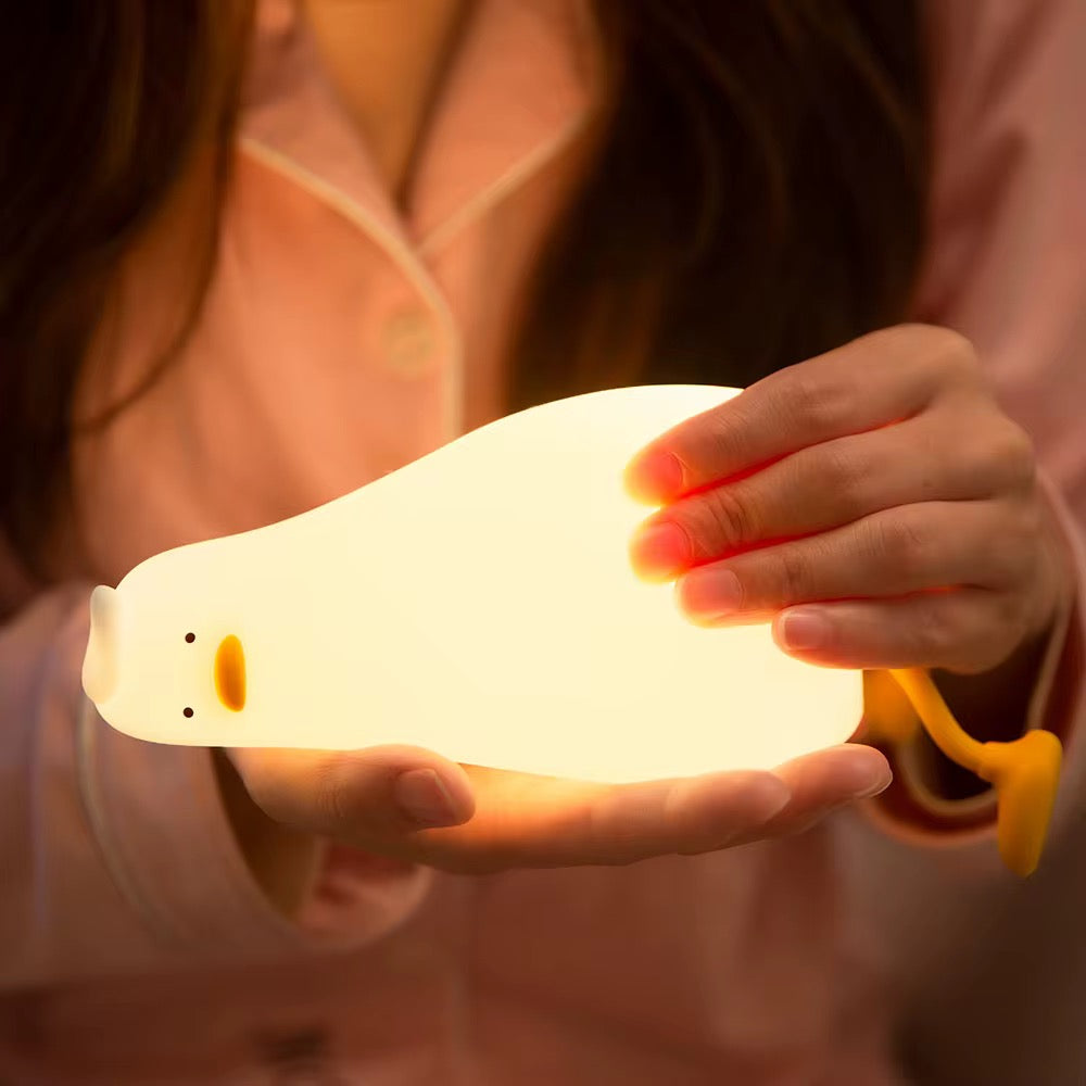 Adorable Squishy Silicone Animal Night Light (Duck with Long Legs)