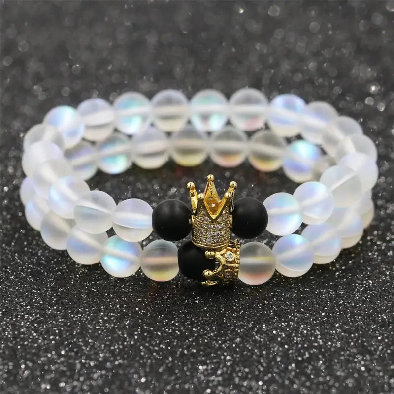 Cute Distance/ Relationship Moonstone Bracelets