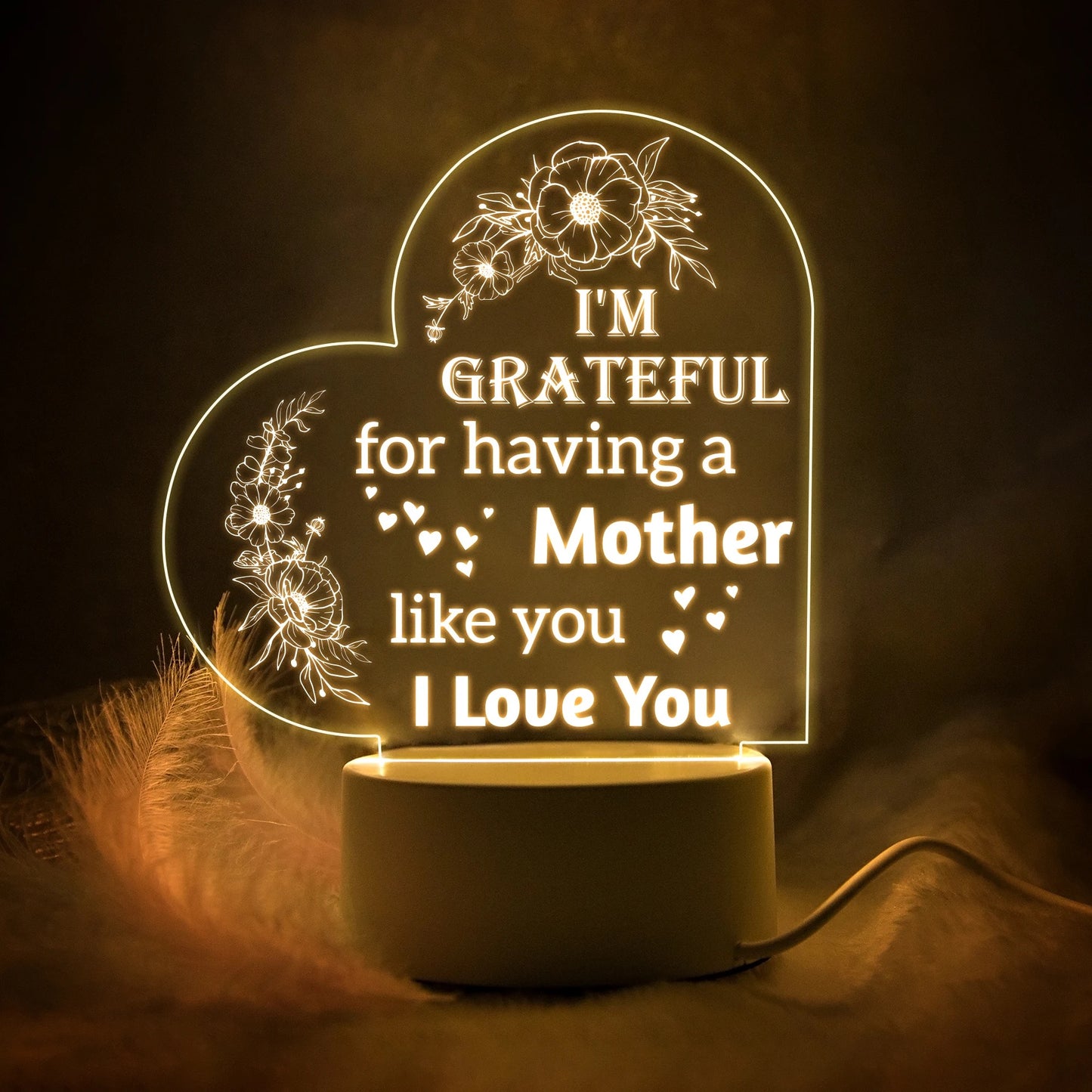 Mother’s Love Themed Engraved 3D Acrylic Night Lamp