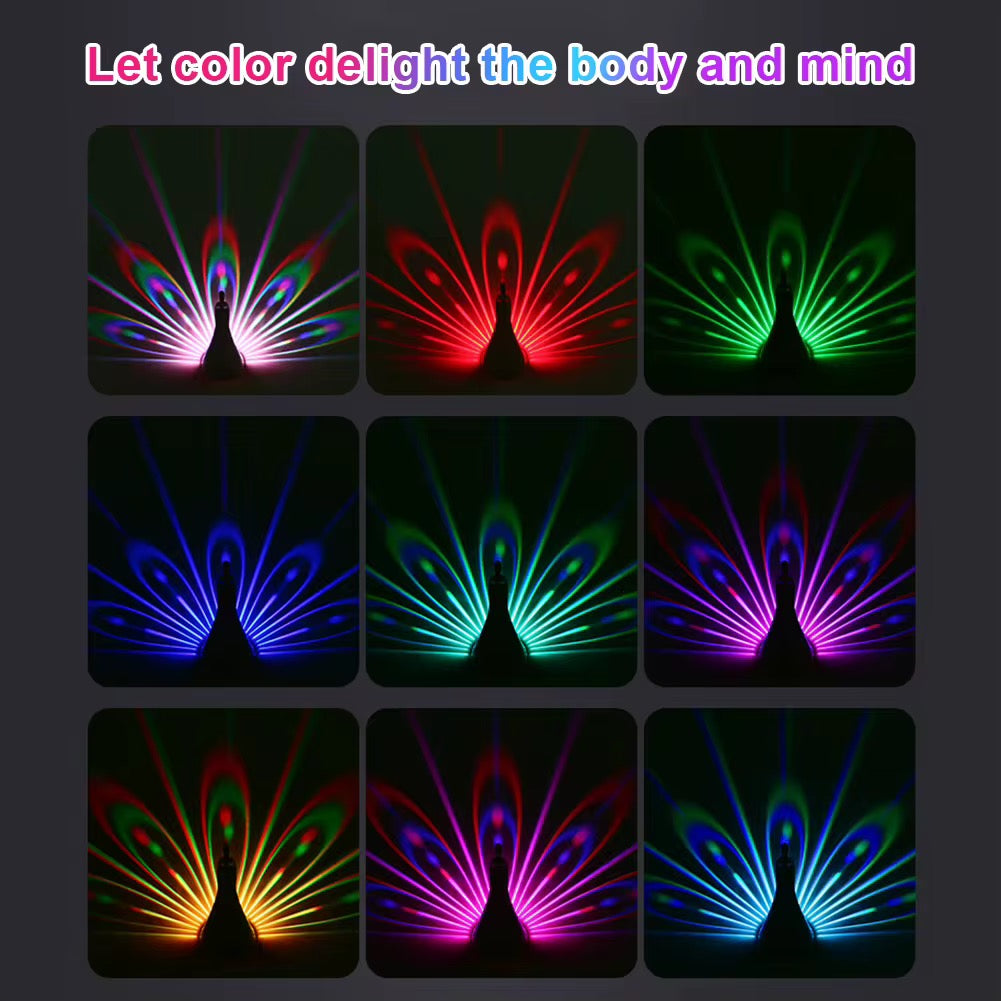 Peacock RGB 12 Color Wall Light + Remote Control