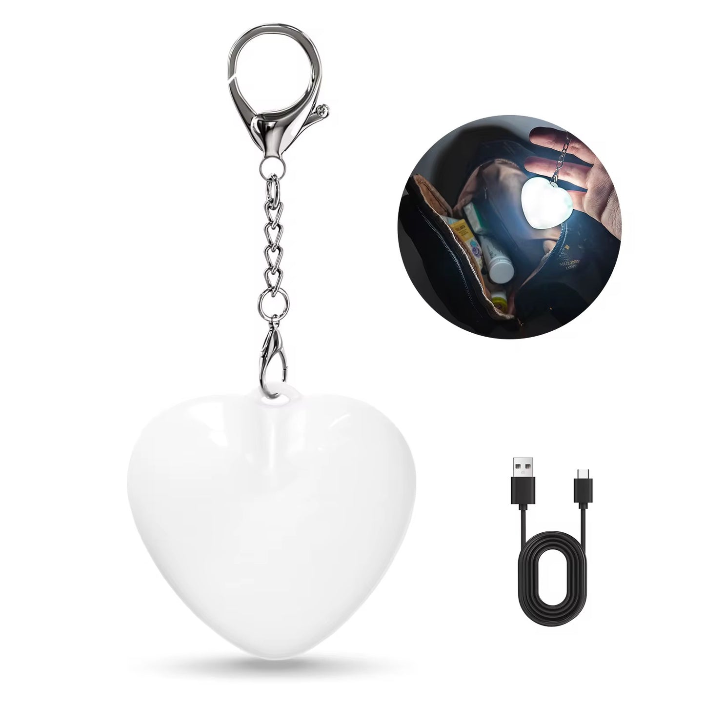 LED Heart Hand Bag Sensor Touch Lamp (USB Rechargeable)