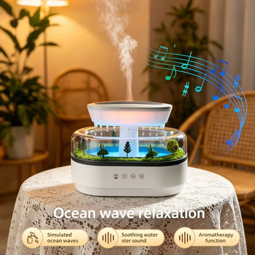 Forest Landscape Rain Drop Humidifier / Diffuser + Relaxation Music