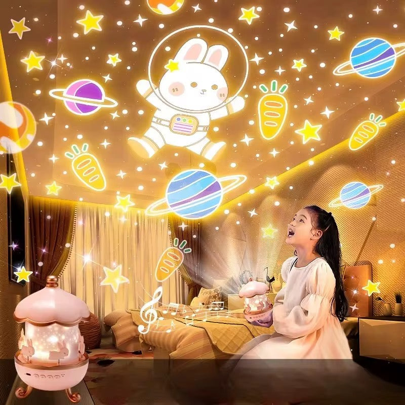 Films Projector Carousel Decoration Rotating Kindergarten LED Kids Bedroom Night Light