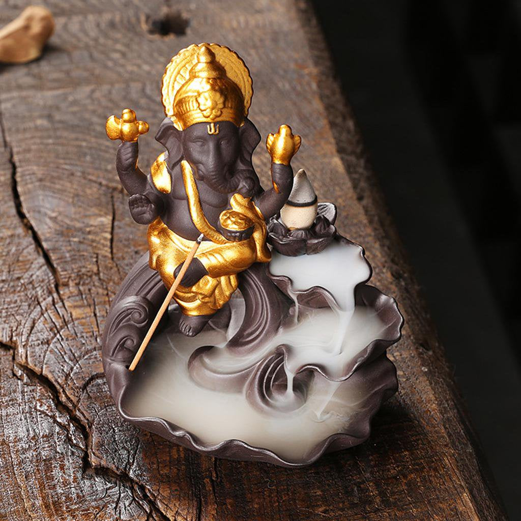 Lord Ganesh Back Flow Incense Holder