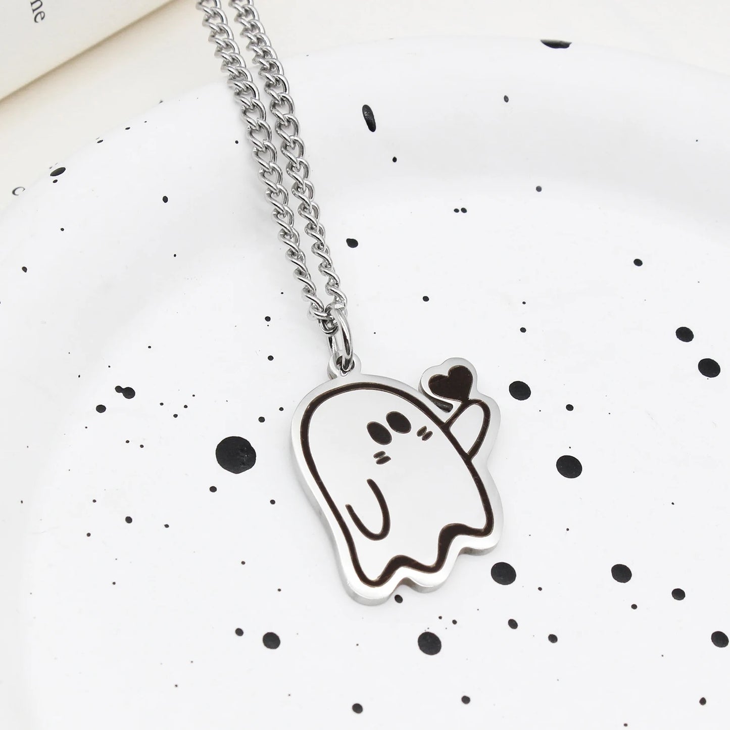 Stainless Steel Distance Couples Ghost Necklaces