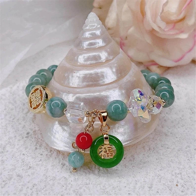 Crystal Jade Charm Bracelets