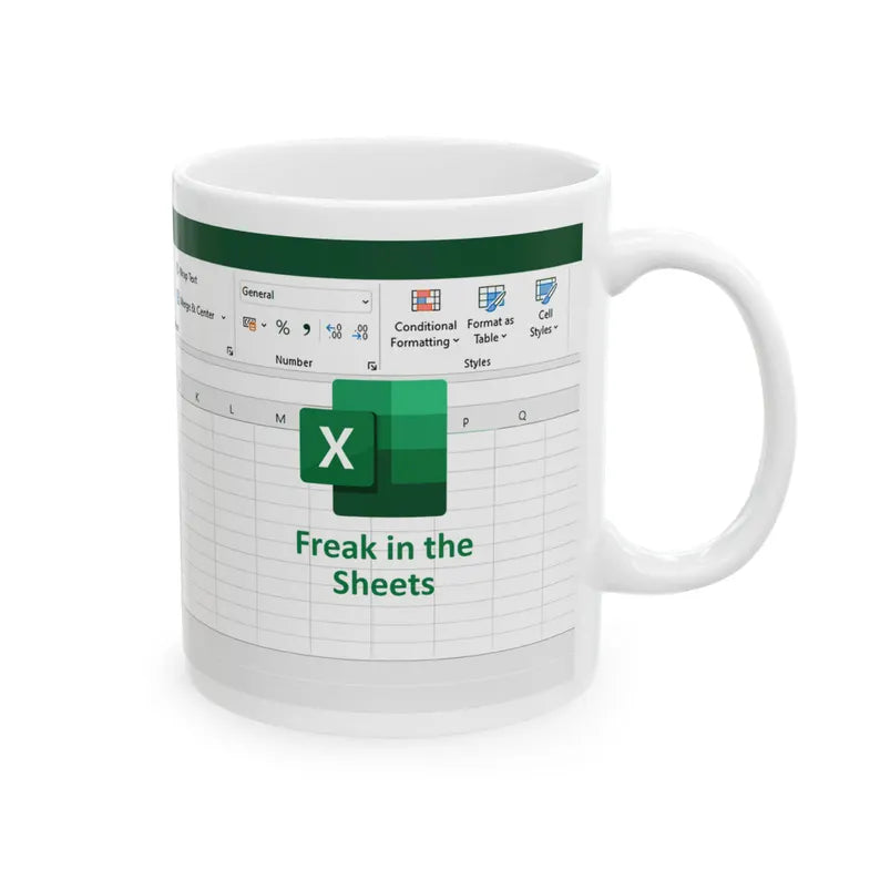 ‘Freaks in the Sheets’ Excel Printed Meme Ceramic Mug 400ML