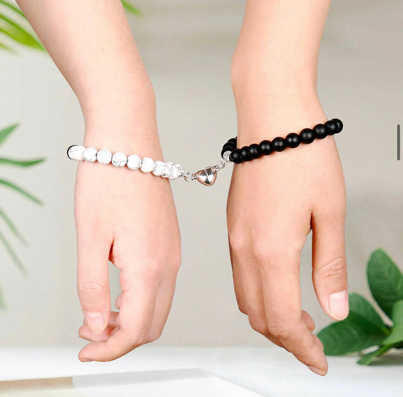 Natural Stone Distance Magnetic Bracelets (8MM) - Relationship/ Friendship