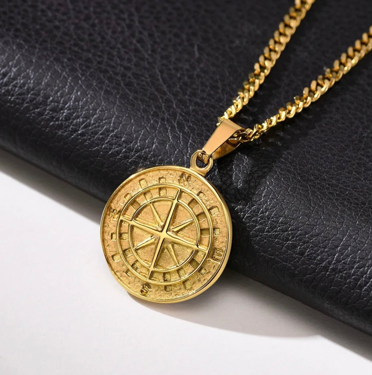 Stainless Steel Compass - Navigation Necklace