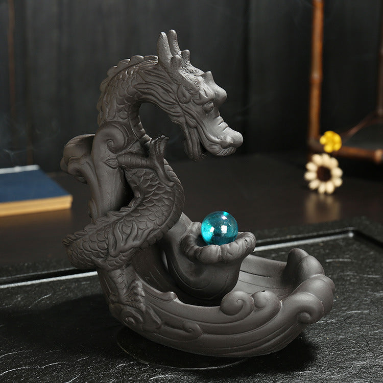 Dragon Incense Holder + 10 Back-Flow Incense Cones