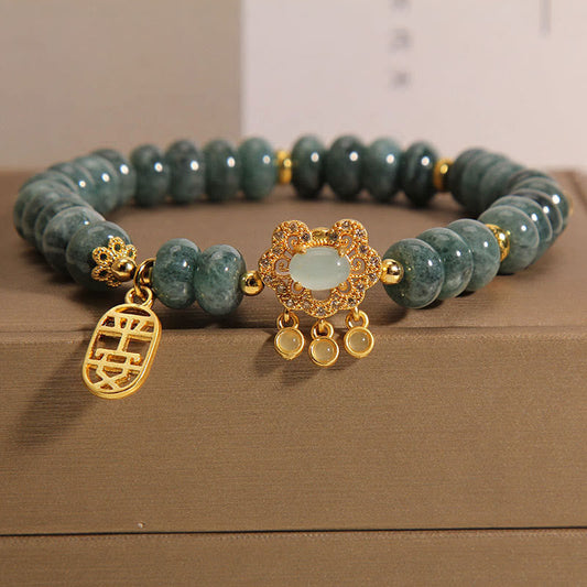 Buddha Stones Natural Jade Chinese Lucky Charm Bracelet (8mm)