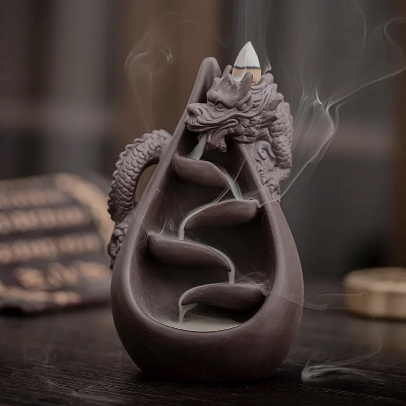 Dragon Incense Holder + 10 Free Back-Flow Incense Cones