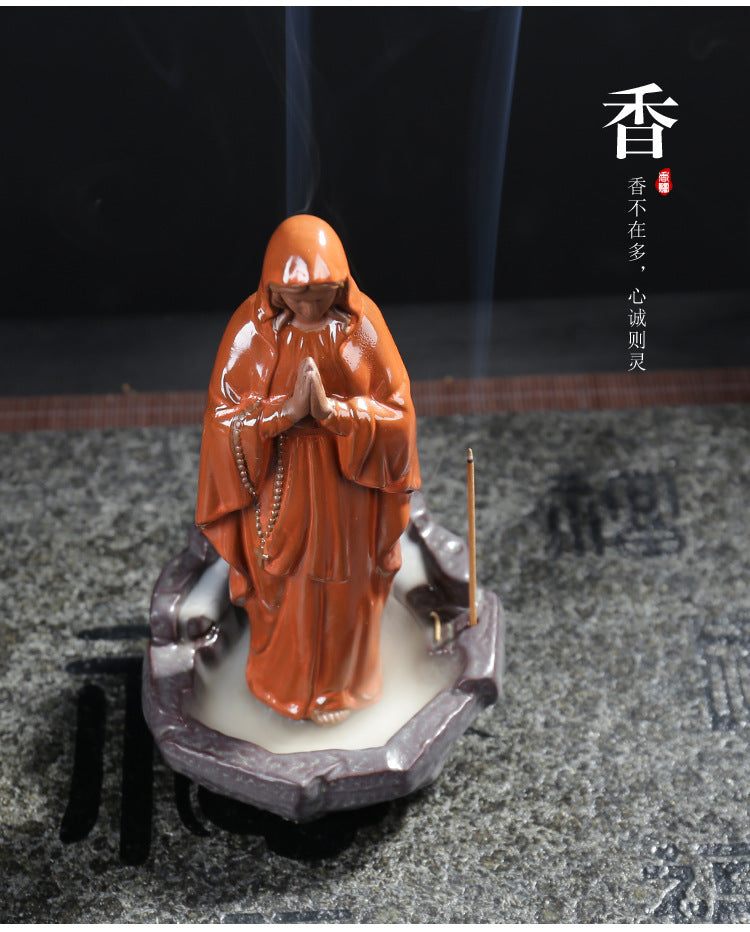 Jesus & Mary Incense Holder + 10 Free Back-Flow Incense