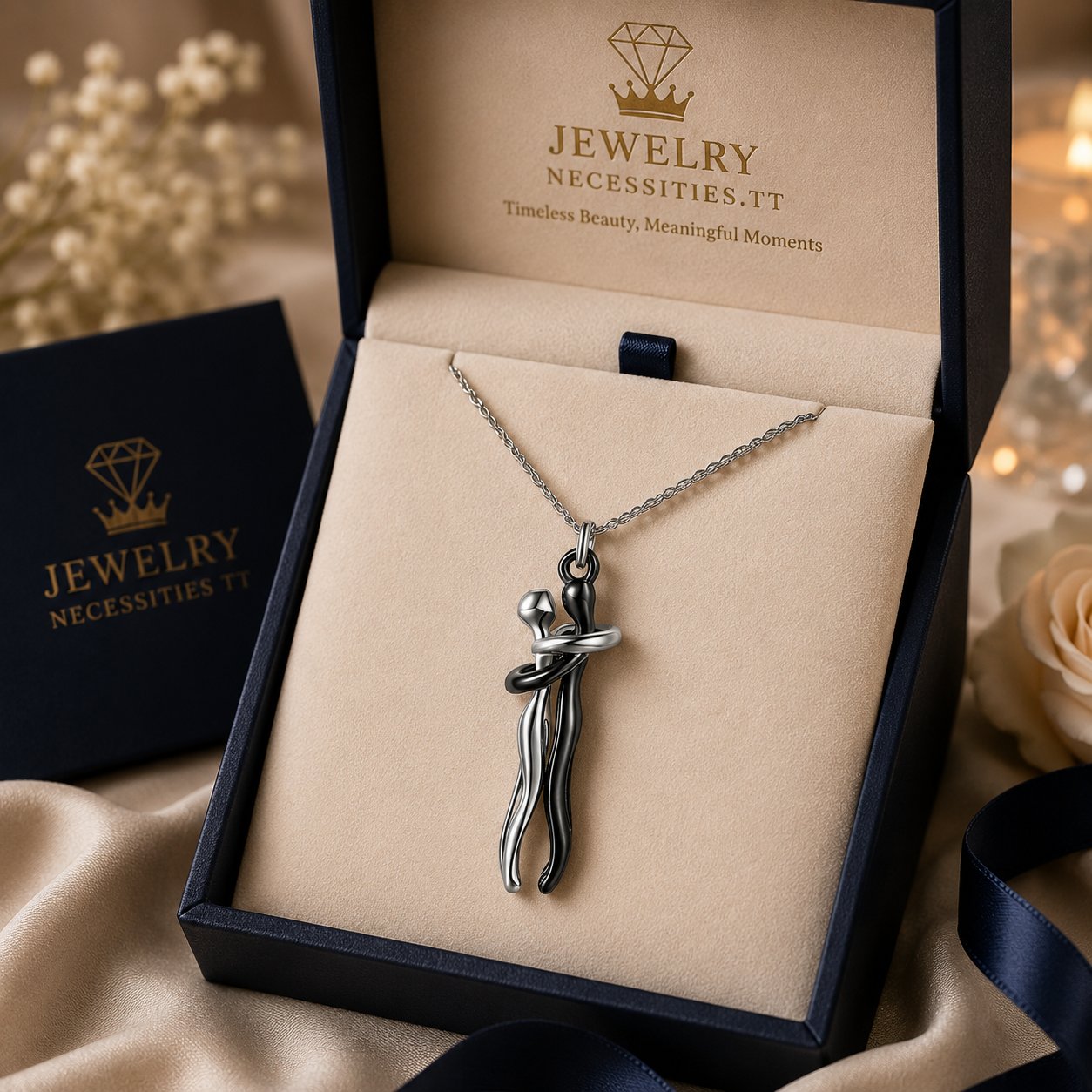 Stainless Steel Unity Love Hug Necklace