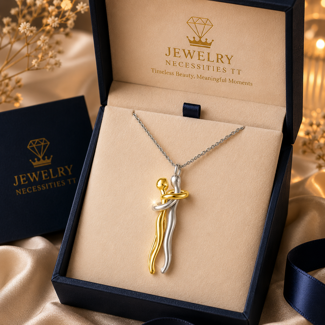 Stainless Steel Unity Love Hug Necklace