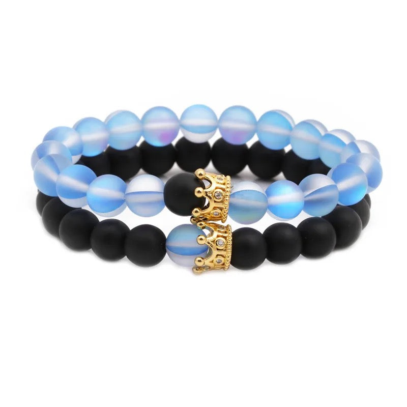 Cute Distance/ Relationship Moonstone Bracelets