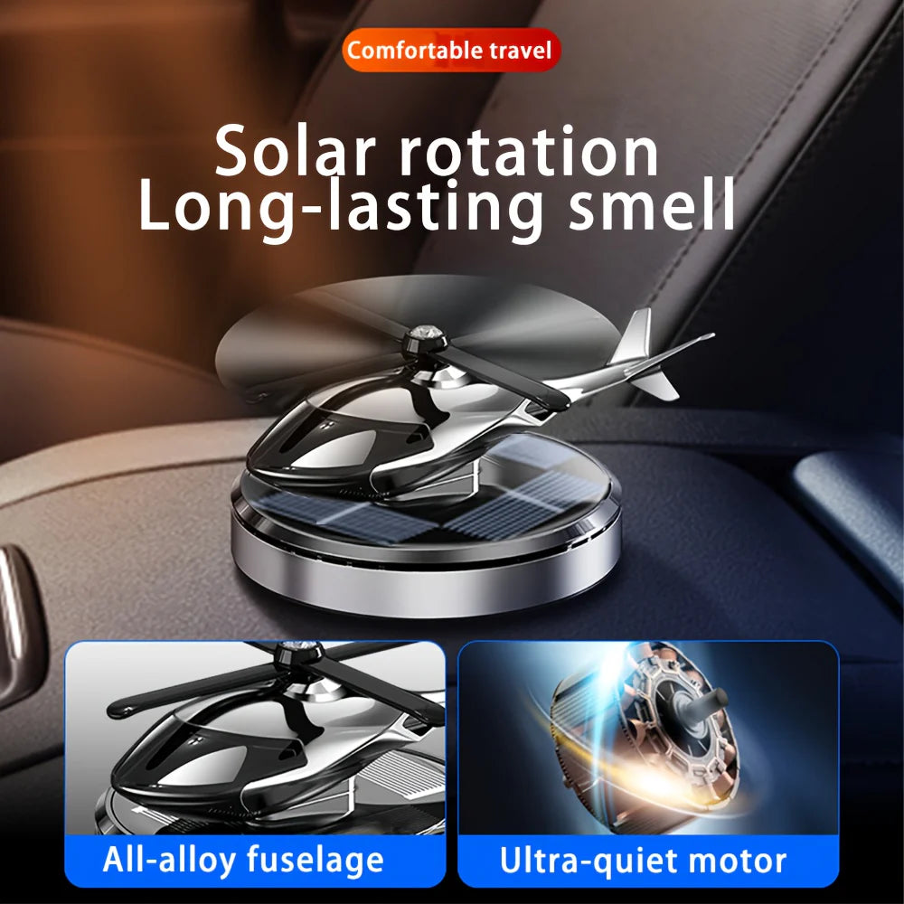 Solar Rotating Helicopter Car Refresher