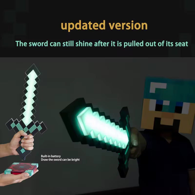 Minecraft Pixel Sword LED Night Light / Minecraft LED Diamond Sword Lamp