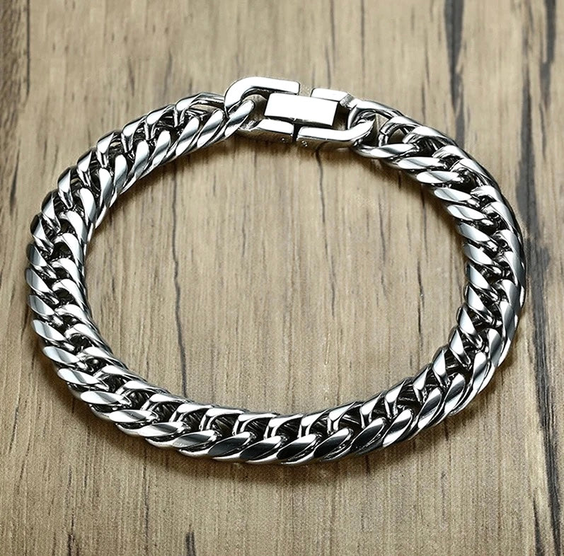 High Quality Thick Stainless Steel Cuban Bracelets (10mm)