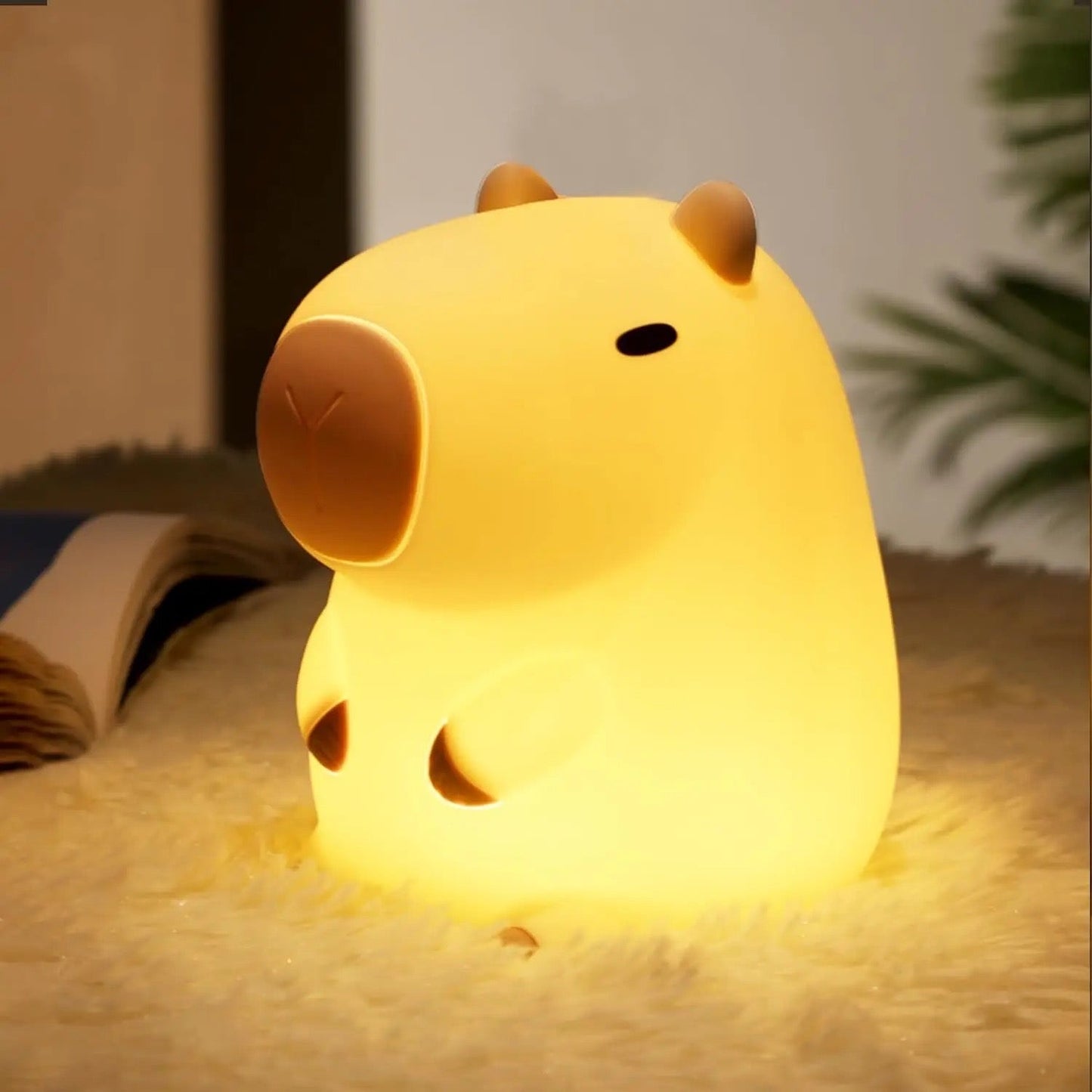 Adorable Squishy Silicone Animal Night Light (Capybara)