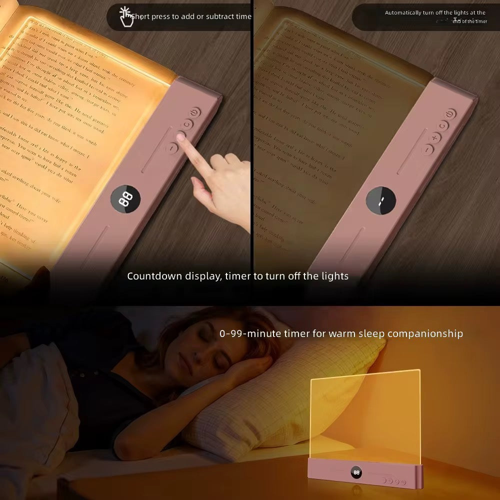 Rechargeable Full-Page 2 in 1 LED Acrylic Panel Reading Book Light – 3 Color Mode