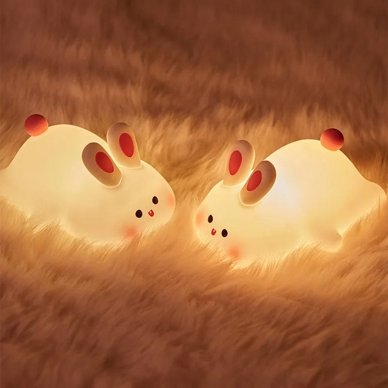 Adorable Squishy Silicone Animal Night Light (Rabbit)