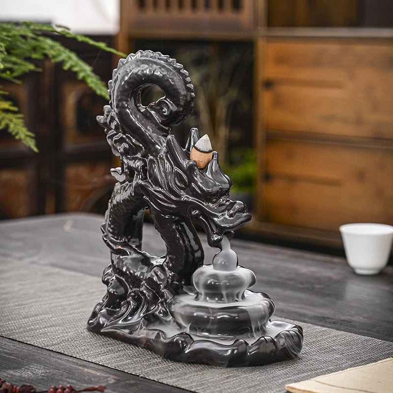 Dragon Incense Holder + 10 Free Back-Flow Incense