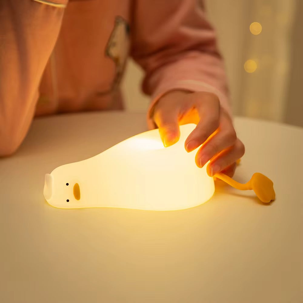 Adorable Squishy Silicone Animal Night Light (Duck with Long Legs)