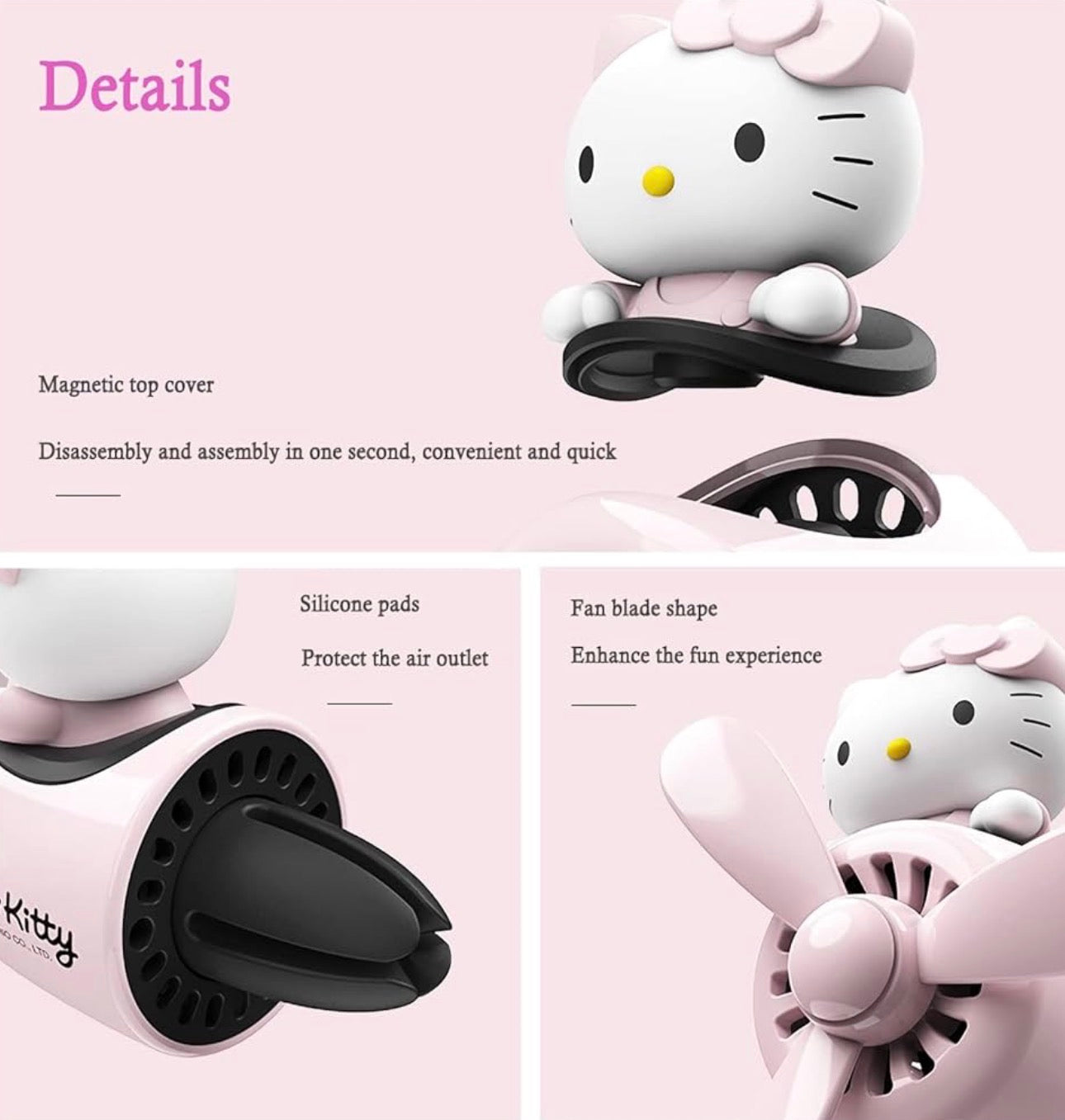 Hello kitty Rotating Blade Car Air Freshener