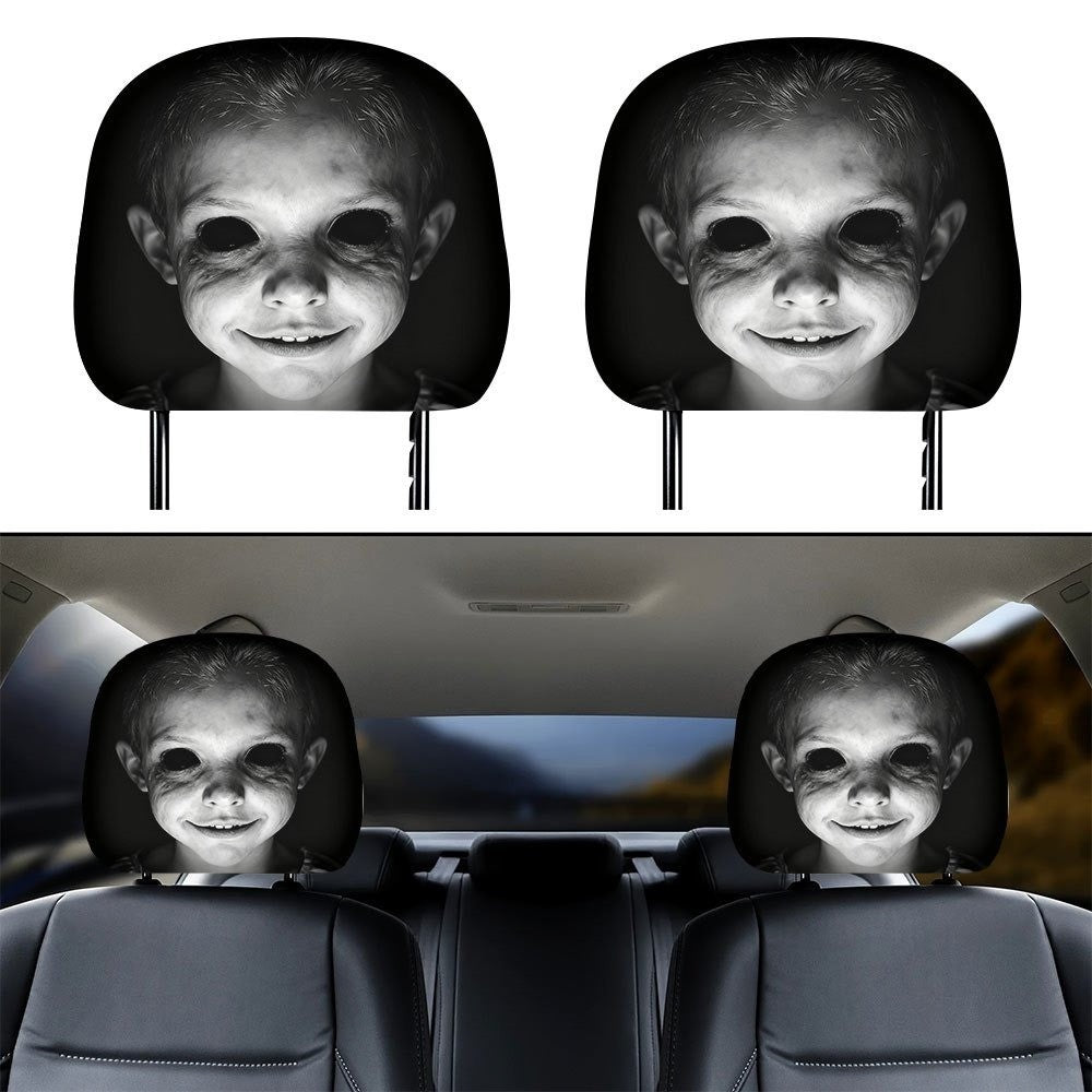 Halloween Scary Face Car Headrest Covers – 2 Piece Set