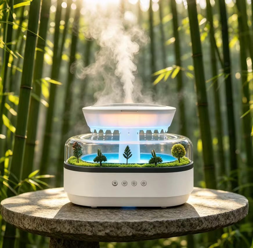 Forest Landscape Rain Drop Humidifier / Diffuser + Relaxation Music