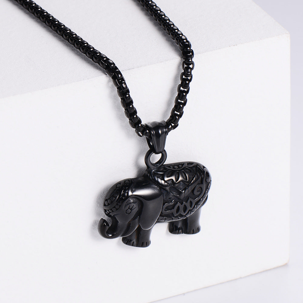 Stainless Steel Lucky Elephant Necklace