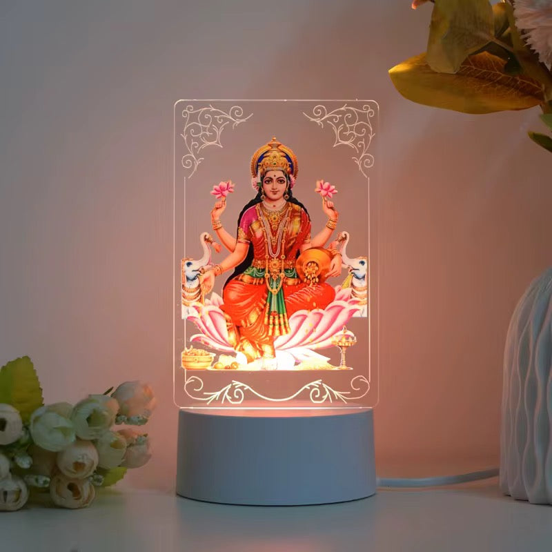 Hinduism/ Hindu Gods 3D Acrylic Night Lamp (Mother Lakshmi)