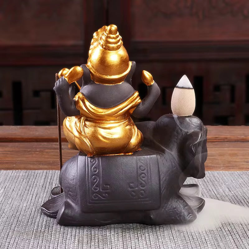 Lord Ganesh Back Flow Incense Holder