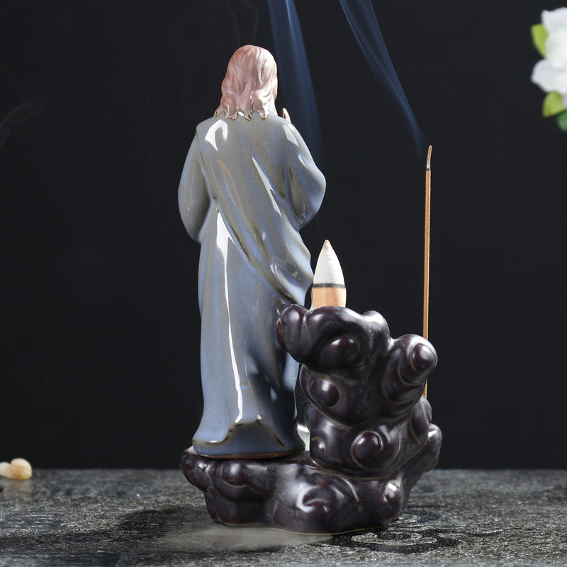 Jesus & Mary Incense Holder + 10 Free Back-Flow Incense