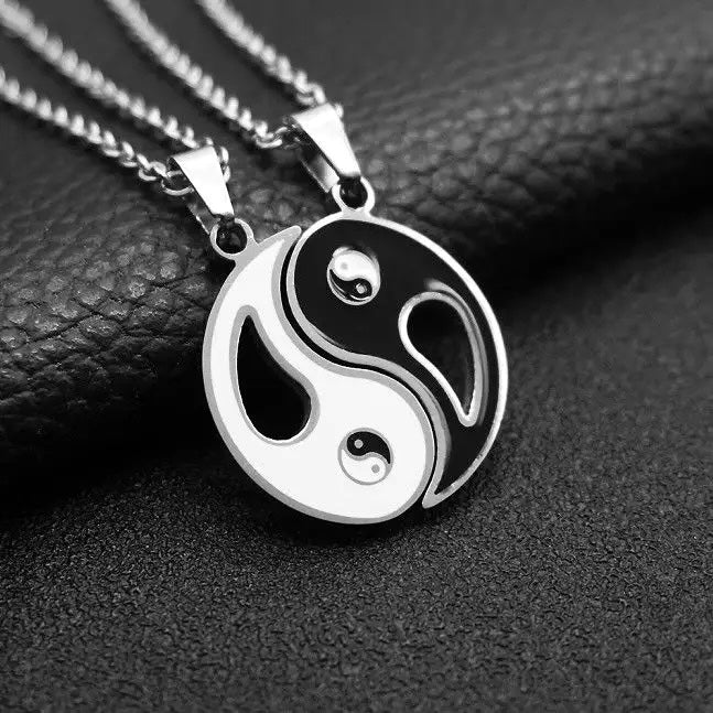 Stainless Steel Yin-Yang Distance Necklace